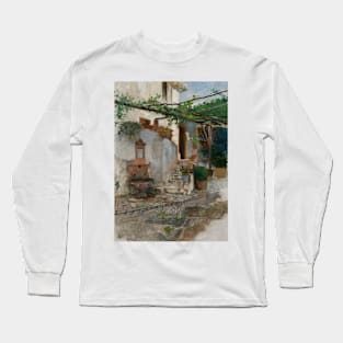 Farm Interior from the South of Spain by Hugo Birger Long Sleeve T-Shirt